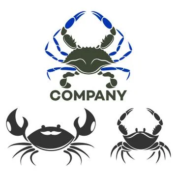 Modern crab logo Stock Illustration