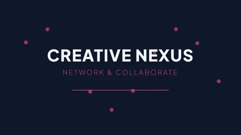 Modern creative abstract background displaying 'CREATIVE NEXUS' text 動画素材 337576828