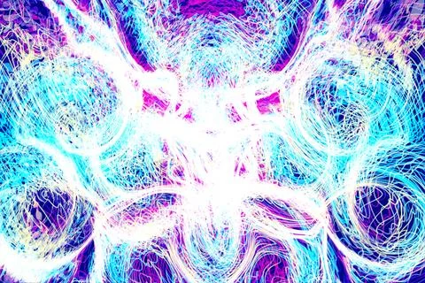 Modern creative abstract marble art with wavy overly gradient neon glowing Stock Illustration