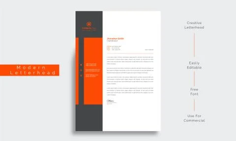 Modern Creative & Clean business style letterhead  Stock Illustration