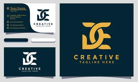 Modern creative DE Logo Design and template. DE ED icon initial based Monogra Illustration
