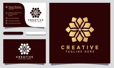 Modern creative Flower Logo Design and template. Cosmetic Logos icon minimali 스톡 일러스트