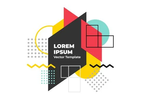 Modern creative geometric abstract background with copy space Stock Illustration