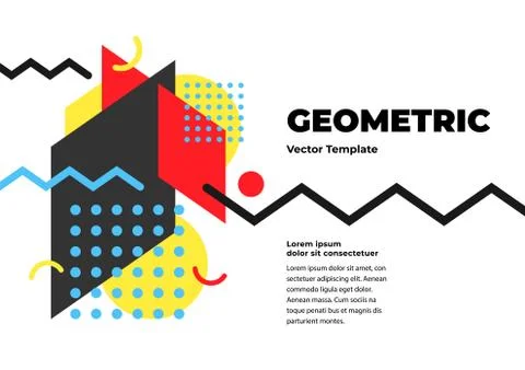 Modern creative geometric abstract background with copy space. Stock Illustration