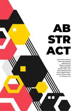 Modern creative geometric shapes abstract background with copy space. Stock Illustration