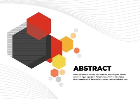 Modern creative geometric shapes abstract background with copy space. Stock Illustration