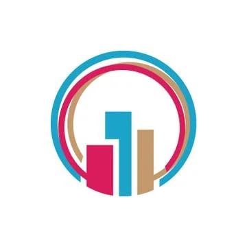 Modern creative idea of abstract building logo design vector illustration Ilustración de archivo