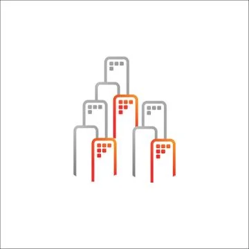 Modern creative idea of building logo design vector illustration Stock Illustration