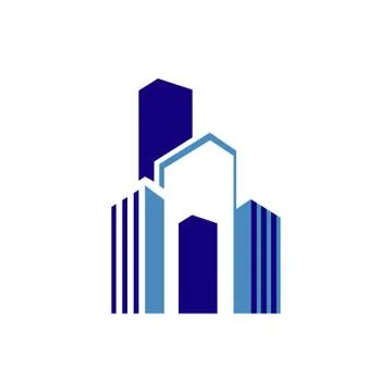 Modern creative idea of building logo design vector illustration Stock Illustration