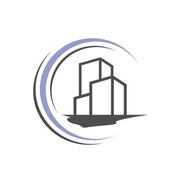 Modern creative idea of building logo design vector illustration Stock Illustration