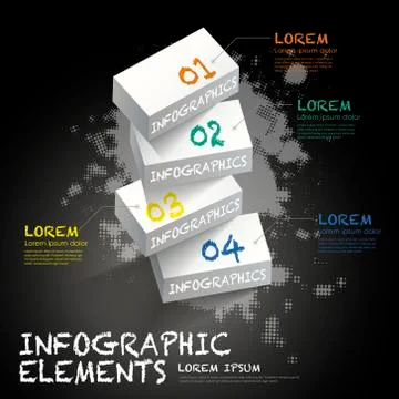 Modern creative infographic elements design Stockillustratie