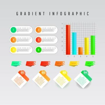 Modern creative infographics elements collection Illustrazione stock