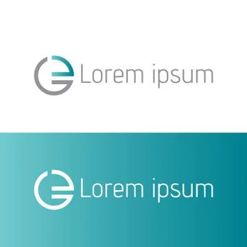 Modern creative initial E Letter Logo Design vector illustrations Stock Illustration