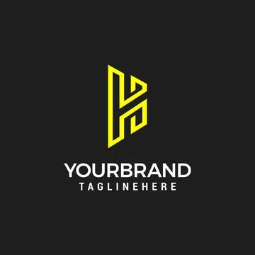 Modern creative letter H vector logo design Minimalist H stylish monogram ini Stock Illustration