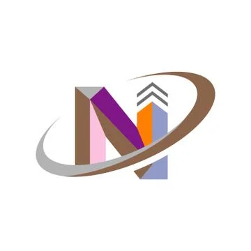 Modern creative Letter N Logo Design vector sign illustrations Stock Illustration