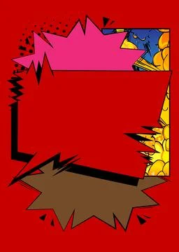 Modern creative pop art vibrant comic book style background. Cartoon effect.. Illustrazione stock