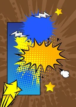 Modern creative pop art vibrant comic book style background. Cartoon effect.. Stockillustratie