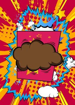 Modern creative pop art vibrant comic book style background. Cartoon effect.. Illustrazione stock