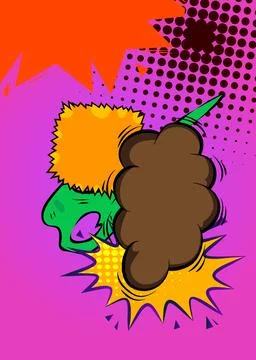 Modern creative pop art vibrant comic book style background. Cartoon effect.. Stock Illustration