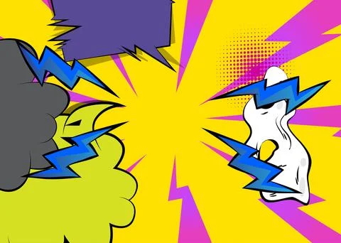Modern creative pop art vibrant comic book style background. Cartoon effect.. Stock Illustration
