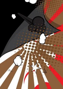 Modern creative pop art vibrant comic book style background. Cartoon effect.. Illustrazione stock