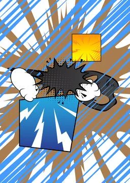 Modern creative pop art vibrant comic book style background. Cartoon effect.. Illustrazione stock
