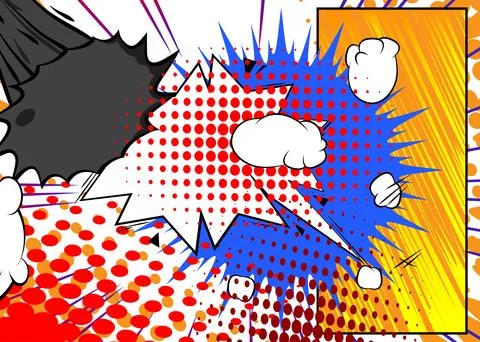 Modern creative pop art vibrant comic book style background. Cartoon effect.. Stock Illustration