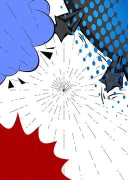 Modern creative pop art vibrant comic book style background. Cartoon effect.. Illustrazione stock