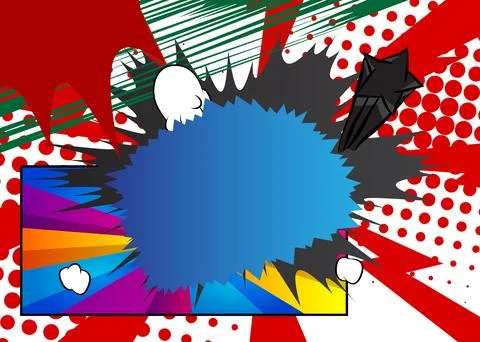 Modern creative pop art vibrant comic book style background. Cartoon effect.. Stock Illustration