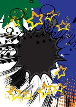 Modern creative pop art vibrant comic book style background. Cartoon effect.. Stock Illustration