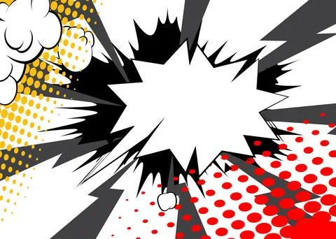Modern creative pop art vibrant comic book style background. Cartoon effect.. Illustrazione stock