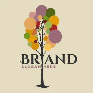 Modern creative tree logo Stock Illustration