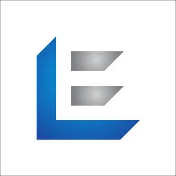 Modern creative unique elegant minimal artistic initials LE Stock Illustration