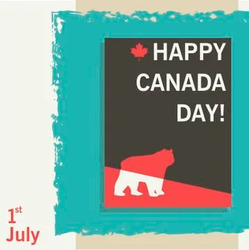 Modern creative vector illustration for poster or banner for the Canada day. Stock Illustration
