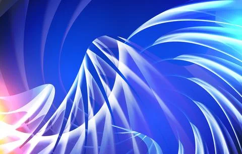 Modern creative wavy stylish with light effect vector with blue color Stock Illustration