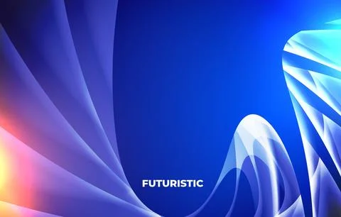 Modern creative wavy stylish with light effect vector with blue color Illustrazione stock