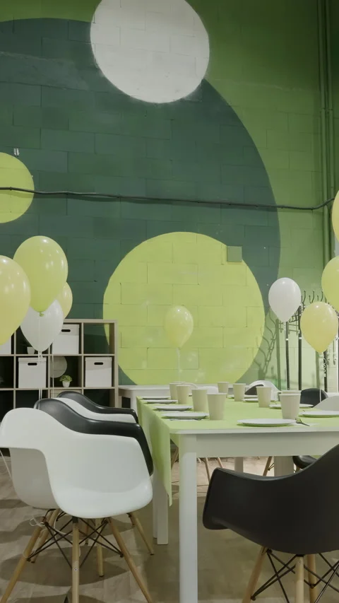 A Modern Creative Workspace Featuring Vibrant Decor and Unique Design Elements 스톡 동영상 306068717