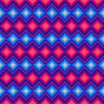 Modern crystal zig zag and rhombus seamless pattern Stock Illustration