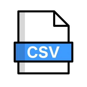 Modern CSV file icon. File extension for data import and export. Vector. Stock Illustration