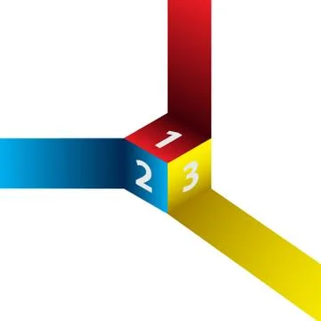 Modern cube Infographics banner template Stock Illustration