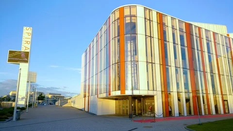 Modern Culture Centre Stock Footage 92307047