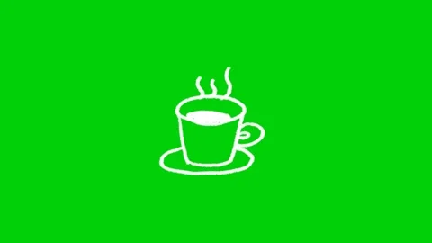 Modern Cup Animation for Drinks and Coffee Stockbeeldmateriaal 342921695