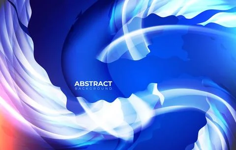 Modern custom element vector with wavy stylish with blue color background Stock Illustration