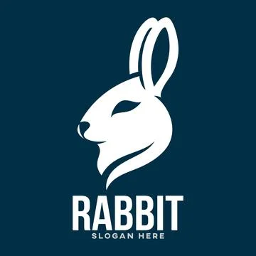 Modern cute rabbit logo. Vector illustration Stock Illustration