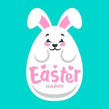 Modern cute rabbit logo. Vector illustration Stock Illustration