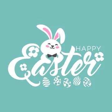 Modern cute rabbit logo. Vector illustration Stock Illustration