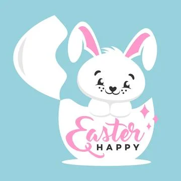 Modern cute rabbit logo. Vector illustration Stock Illustration