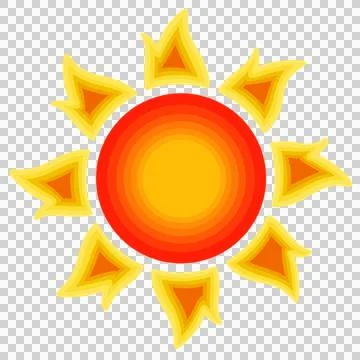 Modern cute sun. Stock Illustration