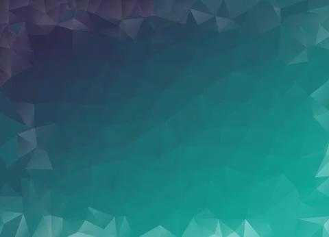 Modern Cyan Abstract Low Poly Gradient Polygonal Background Vector Stock Illustration