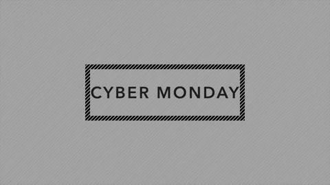 Modern Cyber Monday text in frame on grey gradient 動画素材 250570617